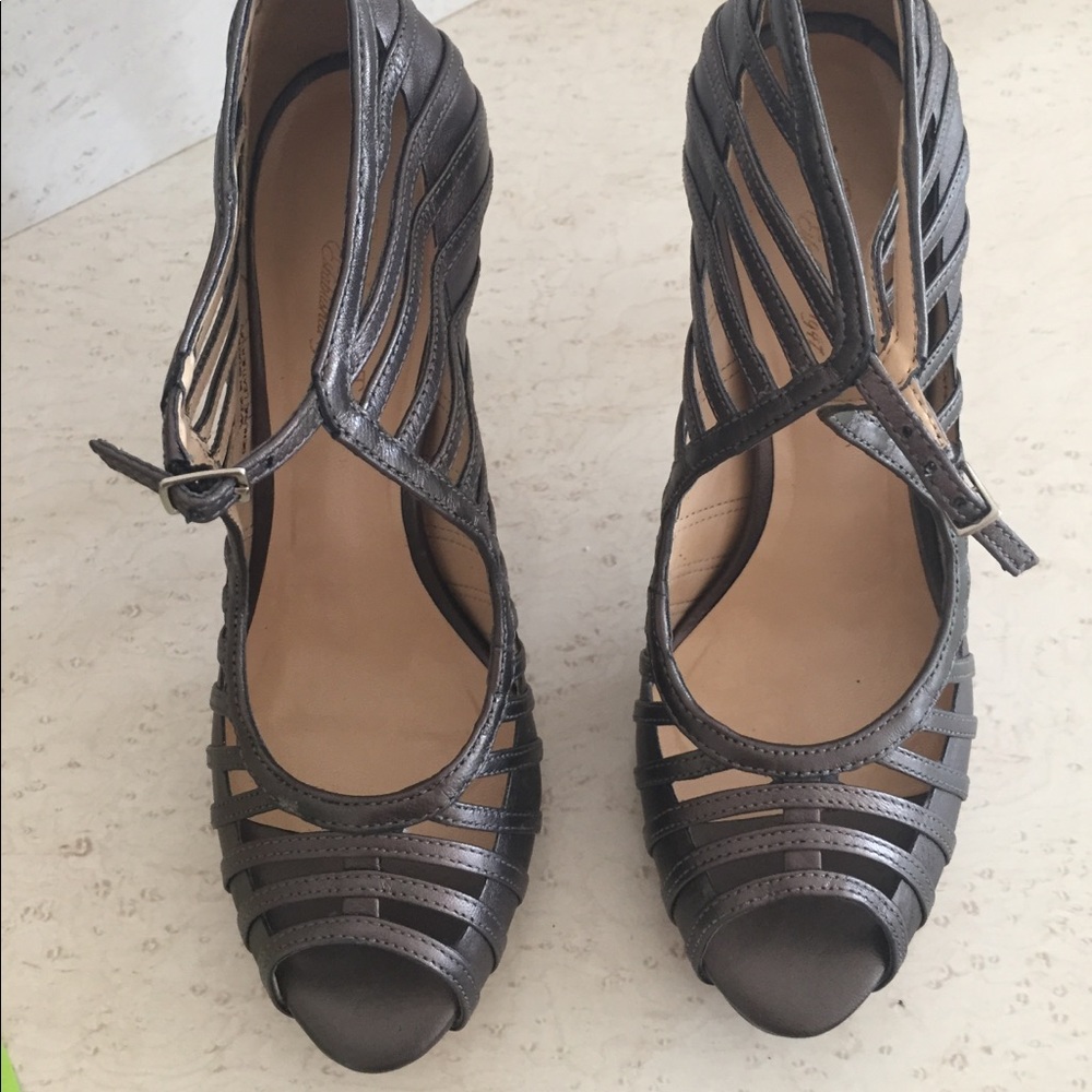 Gunmetal Cage Sandal Size 8